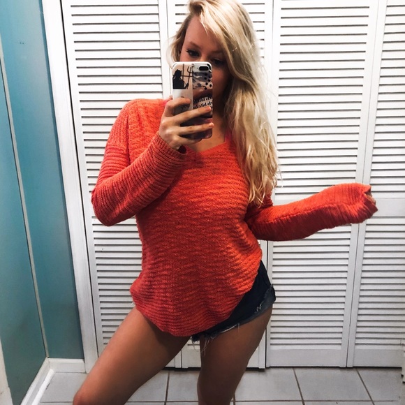 Calvin Klein Jeans Sweaters - Calvin Klein Jeans | Pink/Orange Knit Sweater